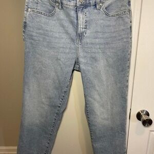 Talbots Simply Flattering Straight Leg Crop Jeans Light Wash